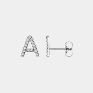 Jenna | 18ct Gold Natural Diamond Initial Earrings